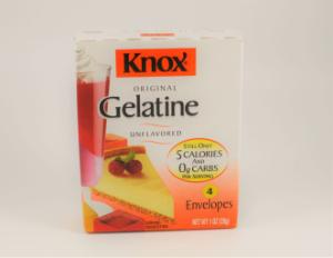 Gelatin bx4 pkts 28g (makes 8 cups).