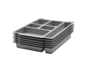 Six Unequal Compartment Tray Insert