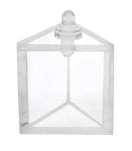 Hollow acrylic prism, 38×38 mm