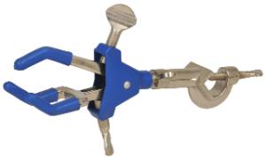 Premium Three-Prong Clamp with Dual Screw Adjustment, Vinyl Coated