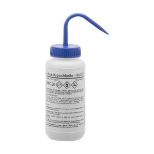 Wash bottle, Sodium hypochlorite, 500 ml